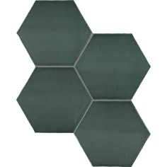 POWDER (6" HEXAGONS) - EMERALD (6" HEXAGONS)