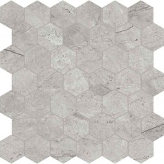 CALACATTA PAONAZZO (PICCO MOSAICS) - PARADISO ARGENTO (2" HEXAGON MOSAIC POLISHED)