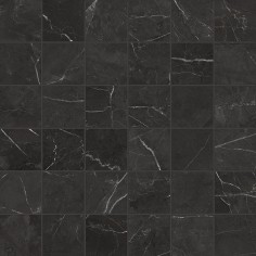 ARABESCATO (6" HEXAGONS HONED) - NERO VENATO (2"X2" MOSAIC)