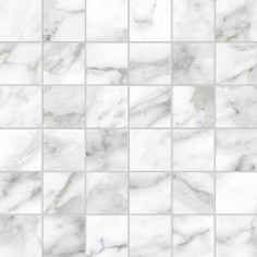 CARRARA GIOIA (4"X12" HONED) - ARABESCATO (2"X2" MOSAIC)