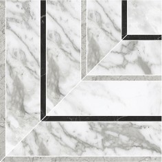 STATUARIO NUOVO (12"X24" POLISHED) - ARABESCATO (PICCO MOSAICS)