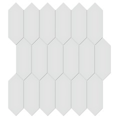 CANVAS WHITE (12"X12" PICKET GLOSSY) - GALLERY GREY (12"X12" PICKET GLOSSY)