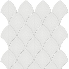 CANVAS WHITE (12"X12" HERRINGBONE MATTE) - VINTAGE GREY (10.5"X13" SCALLOP GLOSSY)