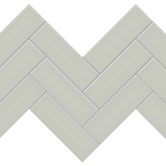 CANVAS WHITE (12"X12" HERRINGBONE MATTE) - SOFT SAGE (12"X12" HERRINGBONE GLOSSY)