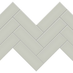 CANVAS WHITE (3"X6" GLOSSY) - SOFT SAGE (12"X12" HERRINGBONE GLOSSY)