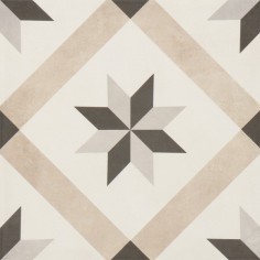 GEO (8X8 MONOCHROME DECO) - SAND (8X8 COMPASS DECO)