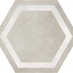 IVORY (7X8 HEXAGON WITH FRAME) - SAND (7X8 HEXAGON WITH FRAME)