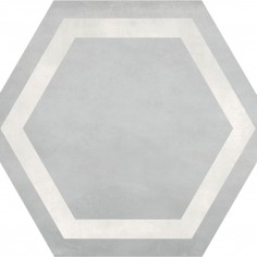 IVORY (7X8 HEXAGON WITH FRAME) - ICE (7X8 HEXAGON WITH FRAME)