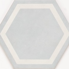 IVORY (7X8 HEXAGON WITH FRAME) - TIDE (7X8 HEXAGON WITH FRAME)