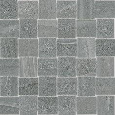 MICA (12"X24" PRESSED MATTE) - MICA (2"X2" BASKETWEAVE MOSAIC)