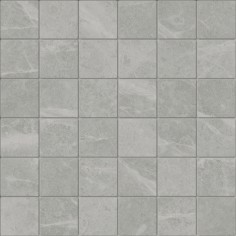 GRIGIO - SPECIAL ORDER (13"X13" MATTE) - ARGENTO (2"X2" MOSAIC)