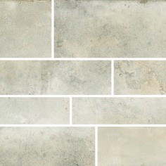 SALTED CEMENT (12X12 3D CUBE MOSAIC HONED RECTIFIED) - SMOKED CEMENT (12X24 DESIGN 6 MOSAIC HONED RECTIFIED)