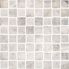 SALTED CEMENT (24X48 HONED RECTIFIED) - SALTED CEMENT (12X12 3D CUBE MOSAIC HONED RECTIFIED)