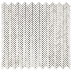 VELVET GLASS - VELVET GLASS CALACATTA HERRINGBONE - 0.2" X 0.8" X 0.25"