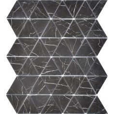 Velvet Glass Pietra Grey Triangle - 2.75" X 2.75"