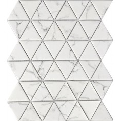 Velvet Glass Statuario Triangle - 2.75" X 2.75"