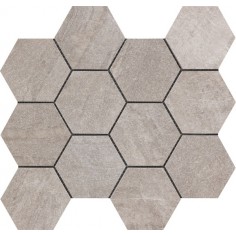 Glamstone Greige 3x3 Hexagon Mosaic - 12x14 Sheet
