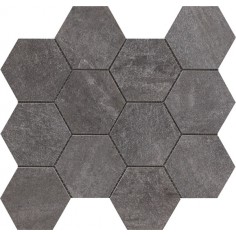 Glamstone Smoke 3x3 Hexagon Mosaic - 12x14 Sheet