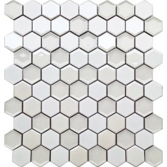 HONEYCOMB - HONEYCOMB PEARL WHITE HEX - 1.25" X 1.25"