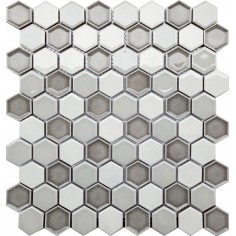 Honeycomb Silver Ice - 1.25" X 1.25"