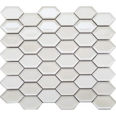 Honeycomb Pearl White Picket - 2.75" X 1.5"