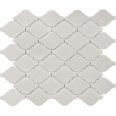 CONTRACT MOSAIC MOSAICO - GLOSS WARM GREY ARABESQUE MOS GLOSSY