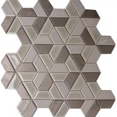 GLAZE CRAZE - SIENA SILVER BLAST MOSAIC 12X12 SHEET