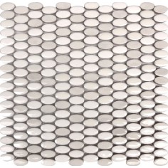 GLAZE CRAZE - BONE CHINA OVAL MOSAIC 12X12 SHEET