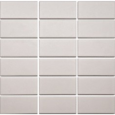 Independence 2.4 Light Grey Matte 2x4 Brick Stacked Mosaic - 11.8" X 11.6" Sheet