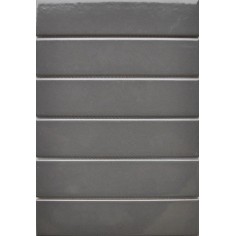 INDEPENDENCE - INDEPENDENCE DARK GREY GLOSSY 2X8 BRICK STACKED MOSAIC