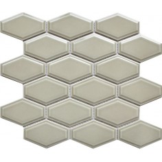 Victorian Sage Glossy Hex Mosaic - 10.7" X 11.8" Sheet