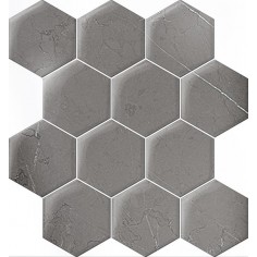 GANI MARBLE - GANI MARBLE PIETRA GREY HEX MOSAIC MATTE