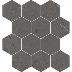 Gani Marble Pietra Grey Hex Mosaic 12.125" X 12.91" Polished