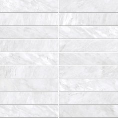 I-MARMI - I-MARMI HAMLET BLANCO 1X6 STACKED MOSAIC POLISHED - 12X12 SHEET