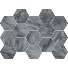 I-MARMI - I-MARMI HAMLET MARENGO 3X3 HEXAGON MOSAIC POLISHED - 13X9 SHEET