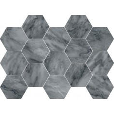 I-marmi Hamlet Marengo 3x3 Hexagon Mosaic Polished - 13x9 Sheet