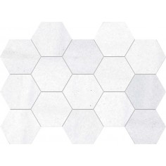 I-MARMI - I-MARMI MACAEL BLANCO 3X3 HEXAGON MOSAIC MATTE - 13X9 SHEET