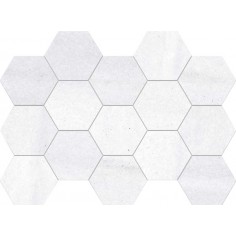 I-MARMI - I-MARMI MACAEL BLANCO 3X3 HEXAGON MOSAIC POLISHED - 13X9 SHEET