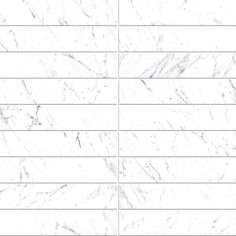 I-MARMI - I-MARMI TOSCANA BLANCO 1X6 STACKED MOSAIC POLISHED - 12X12 SHEET