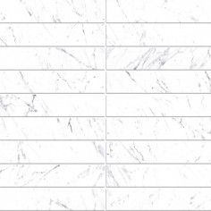 I-marmi Toscana Blanco 1x6 Stacked Mosaic Polished - 12x12 Sheet