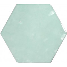 KONZEPT - KONZEPT TERRA TURQUOISE GLOSSY 7X8 HEXAGON