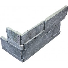 SLATE AND QUARTZITE: LEDGER STONE - LEDGER STONE ASTRO SILVER 6X14X4 ASSEMBLED CORNER