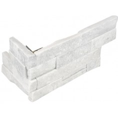 SLATE AND QUARTZITE: LEDGER STONE - LEDGER STONE GLACIER 6X14X4 ASSEMBLED CORNER