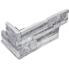 SLATE AND QUARTZITE: LEDGER STONE - LEDGER STONE NORDIC CRYSTAL 6X14X4 ASSEMBLED CORNER