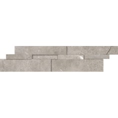 STONE MOSAIC: WALL PANELS - RITZ GREY CUBICS HONED CUBIC 6X24 HONED