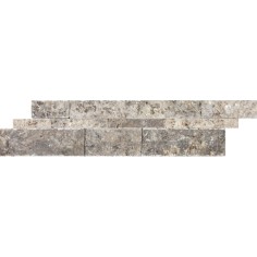 STONE MOSAIC: WALL PANELS - SILVER ASH SPLIT FACE SPLIT FACE 6X24