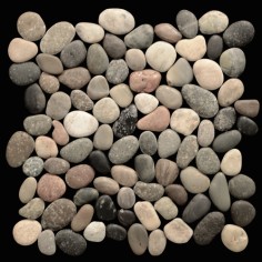 STONE MOSAIC: ISLAND PEBBLES - BORNEO MIXED 12.8X12.8