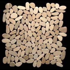 STONE MOSAIC: ISLAND PEBBLES - LEVEL TIMOR TAN 12.8X12.8