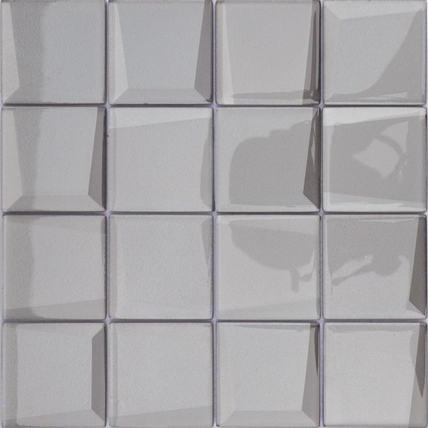 Palladium 3x3 Beveled Glass Mosaic - 12x12 Sheet