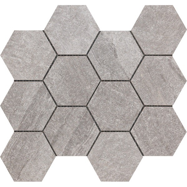 Mini Glamstone Grey 3x3 Hexagon Mosaic - 12x14 Sheet Preview